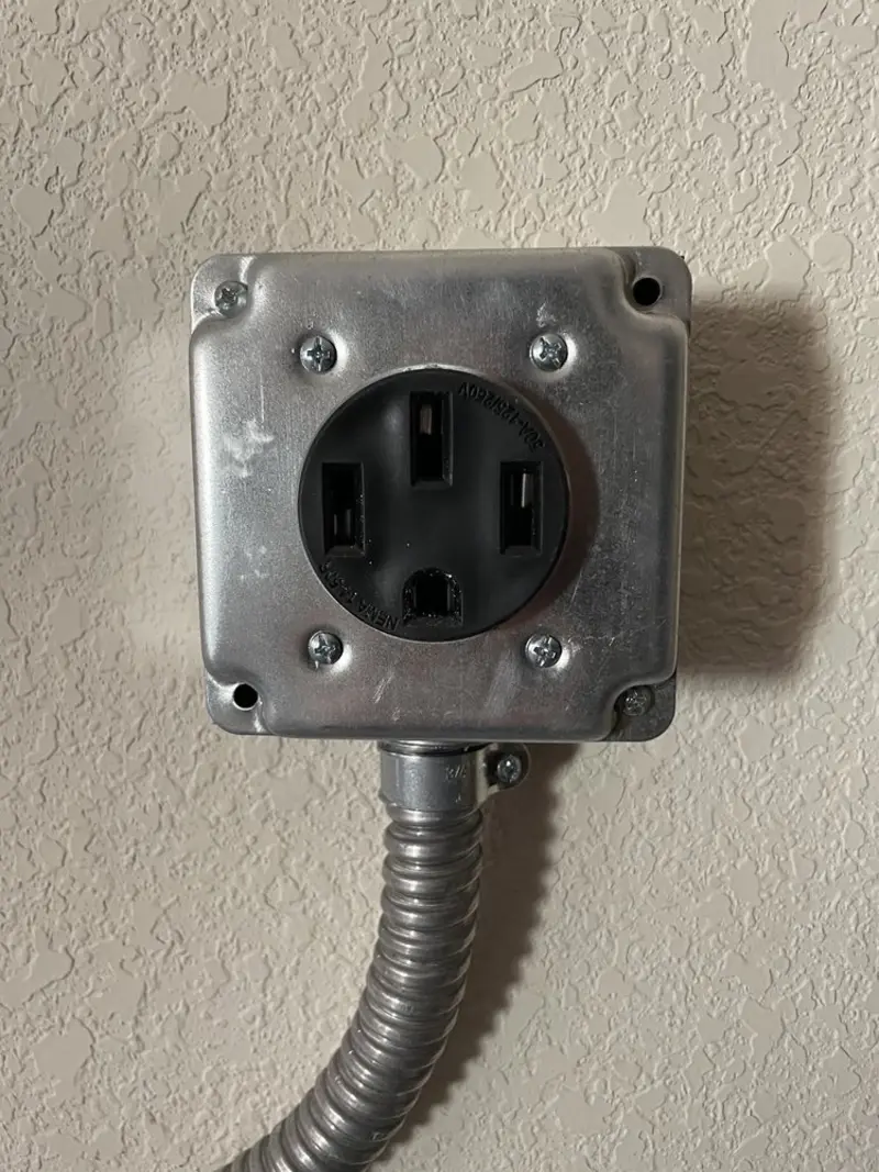 NEMA 14-50 outlet installed for Smart Home Electrical in Whiteford